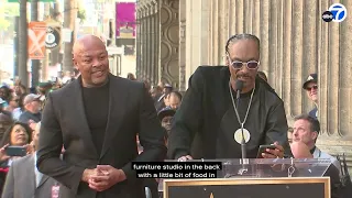 Snoop Dogg pays tribute to Dr. Dre on Hollywood Walk of Fame