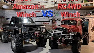 TRX4 HIGH TRAIL with $21 Amazon winch VS RC4WD $130 Big winch.  Which ones better?