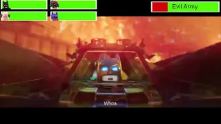 The Lego Batman Movie (2017) Final Battle with healthbars (Edited By @GabrielDietrichson)