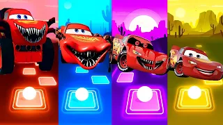 Mcqueen Eater Big Wheels VS Mcqueen Eater VS Lightning Mcqueen EXE VS Mcqueen | Tiles Hop EDM Rush