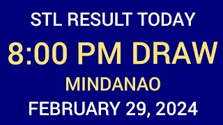 STL Mindanao Result Today 8PM Draw February 29 2024 Swertres Thursday Stl swer3 swer4