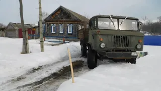 Запуск ГАЗ-66 зимой ПОСЛЕ ПРОСТОЯ! Starting a truck in winter!