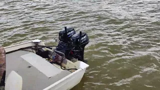 First twin small outboard engine in suriname!! Powered by twin suzuki 15 hp 2stroke (intro part1 )