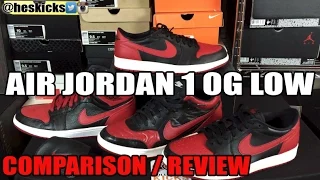 Air Jordan 1 OG BRED Comparison Review (Not Remastered)