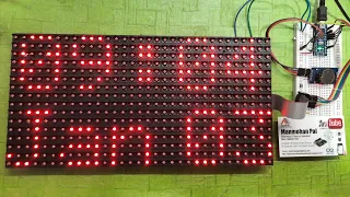 Digital Clock using Arduino with RTC on P10 board DMD panel by Manmohan Pal