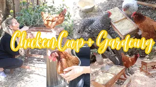 * NEW* CHICKEN COOP CLEAN + DECORATE  WITH ME // GARDEN WITH ME //  2024 🐓 NEW DIRT BATH!!!