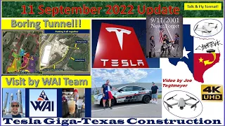 Tesla Gigafactory Texas 11 September 2022 Cyber Truck & Model Y Factory Construction Update (1:00PM)