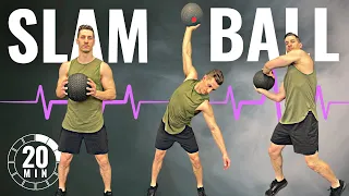 20 Min SLAM BALL HIIT WORKOUT | Follow Along