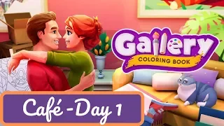 Gallery Coloring Book and Decor - Café Day 1 - Gameplay Walkthrough