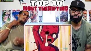 Top 10 | Most Terrifying Scenes in Anime Reaction