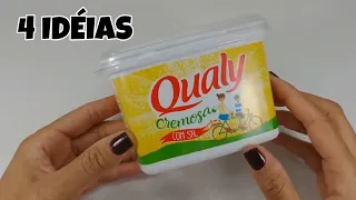 4 IDÉIAS INCRÍVEIS COM POTES DE MARGARINA ❤️