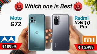 Moto G72 vs Redmi Note 10 Pro