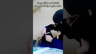 Masya Allah lihat tingkah anak kecil senang dipasangkan cadar, ukhti bercadar