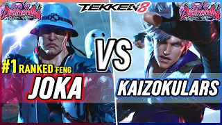 T8 🔥 JoKa (#1 Ranked Feng) vs Kaizokulars (Lars) 🔥 Tekken 8 High Level Gameplay