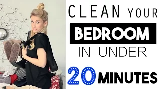 ORGANIZE: Clean Your Bedroom In LESS Than 20 Minutes!