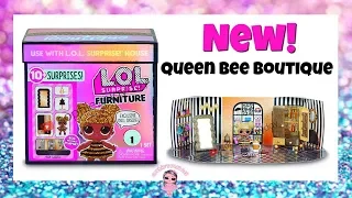 LOL Surprise Furniture Set with Exclusive Doll First Look Queen Bee Boutique and Diva Beauty Salon