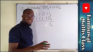 NECO 2020 Question 3 | Addition of binary numbers