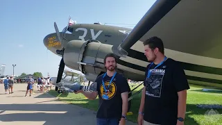Brickmania C-47 Model vs Real Plane - Side-By-Side at EAA AirVenture 2019