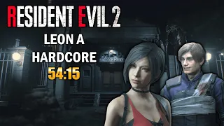 Resident Evil 2 Remake Speedrun Leon A Hardcore 54:15