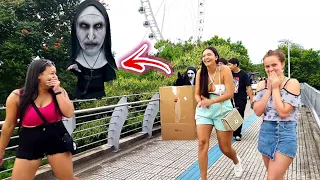 Nun Prank scaring beautiful Brazilian ladies