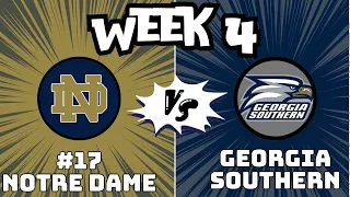 FTB-CP: #17 Notre Dame vs Georgia Southern - Week 4