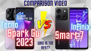 Tecno Spark Go 2023 VS Infinix Smart 7 | Detail Comparison Video | Who is The Best? | #TechnolyzedBD