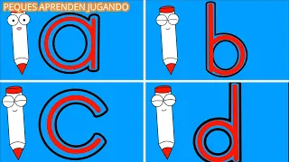 Aprender a escribir letras del abecedario de la A a la Z en minúscula  Video para niños de Peques Ap