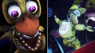 Withered Chica in FNAF Security Breach RUIN | All Cutscene & Jumpscares Mod