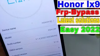 honor lx9 frp bypass latest solutions 2022 |