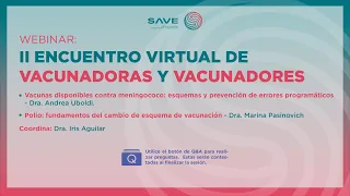 Webinar: II ENCUENTRO DE VACUNADORAS Y VACUNADORES