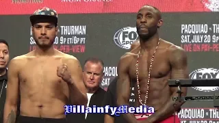 OMAR FIGUEROA JR. VS YORDENIS UGAS WEIGH IN & FACE OFF #PACQUIAOTHURMAN