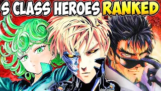 All S Class Heroes Ranked Weakest To Strongest! | One Punch Man