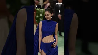 Jennie Kim hits the 2024 Met Gala red carpet | #shorts #yahooaustralia