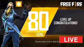 Free Fire 80 Level Player is Live🔥 || playing with Subscriber Gamplay || FF Live