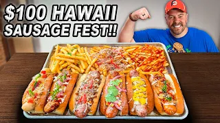 This $100 Hawaiian Sausage Fest Challenge in Honolulu Had Only Been Beaten Once!!