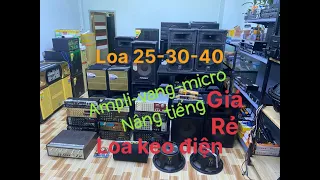 (đã bán hết)Thanh lý loa 25-30-40, micro, vang cơ, nâng tiếng, bass, ampli các loại Giá rẻ... A