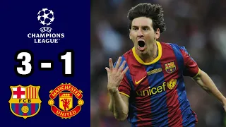 Barcelona vs Manchester United (3-1) | Extended Highlights and Goals - UCL Final 2011