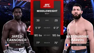 Jared Cannonier vs Nassourdine Imavov FULL FIGHT | UFC 5 AI Simulation