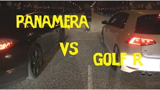 Golf 7 R HGP Vs Porsche Panamera turbo streetrace at striben