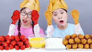 Fried Chicken Spicy Sauce Mukbang DONA