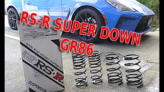 Installing RS-R lowering springs on my 2022 GR86!