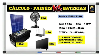 Como Dimensionar  Quantos Painéis Solares Preciso Para Carregar as Baterias no Sistema Off Grid.