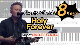 Holy Forever -Chris Tomlin | Key of Db, D, E, F, G, A, B, CㅣPiano coverㅣWorship Piano Tutorials