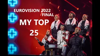 TOP 25: Eurovision 2022 Grand Final