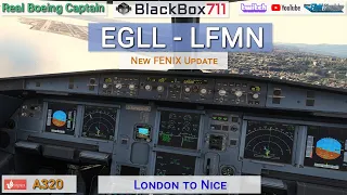 MSFS | FENIX A320 IAE | London/EGLL to Nice/LFMN| VATSIM