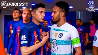 FIFA 22 | Barcelona vs Chelsea Ft. Lewandowski, Aubameyang, | UEFA Champions League | 4K Gameplay