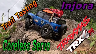 Testing Injora coreless servo 11Kg #TraxxasTrx4Mbronco #injoraservo