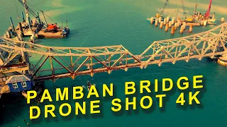 RAMESHWARAM DRONE SHOT | PAMBAN BRIDGE | DHANUSHKODI |LONGEST BRIDGE | 4K