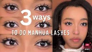 CHINESE MANHUA LASHES TUTORIAL FOR BEGINNERS (3 EASY WAYS!!)