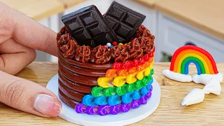 Amazing KITKAT Cake 🌈✨ Delicious Miniature KitKat Chocolate Cake Decorating 🍫 Rainbow KitKat Cake